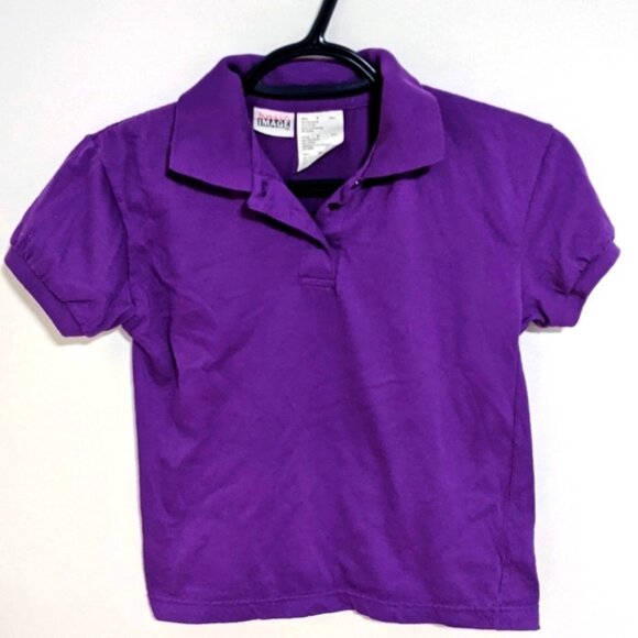 Purple Polo Shirt - Girls Size Small - Picture 1 of 3